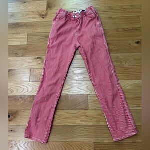 Mini Boden Kid’s Red Pinstripe Pants